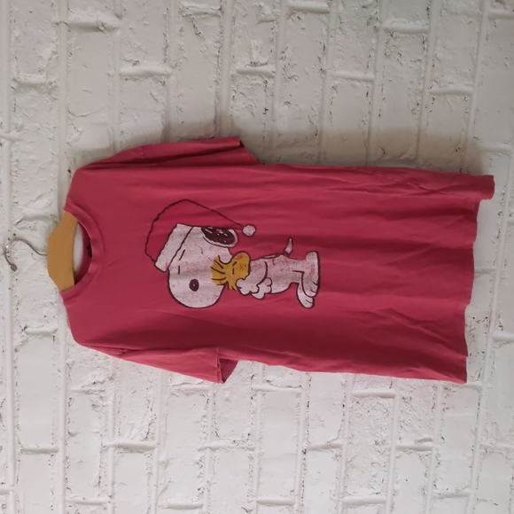 Peanuts Tops - Peanuts Holiday Tshirt Snoop and Woodstock